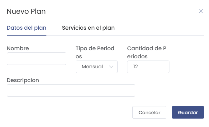 Formulario Nuevo Plan