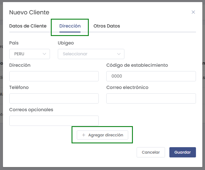 Formulario Cliente