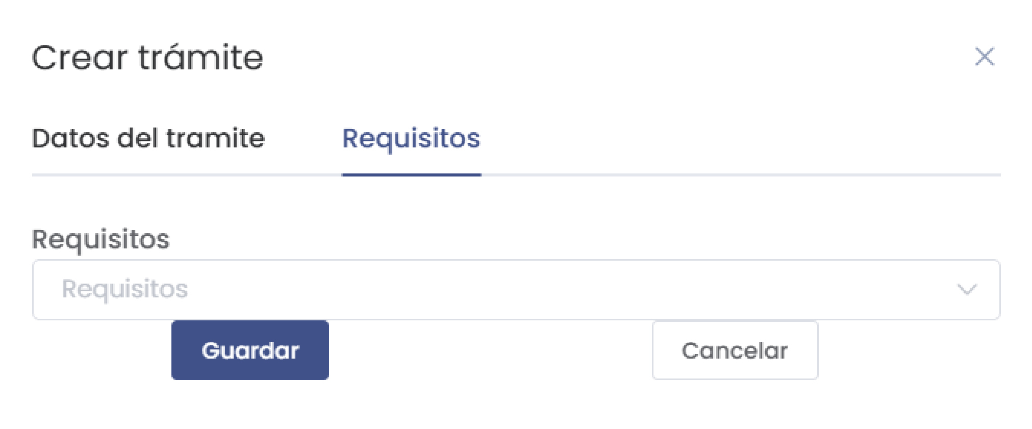 Formulario Crear Trámite