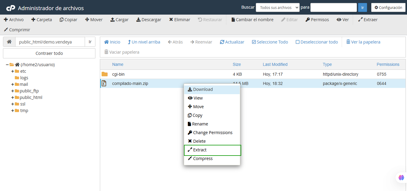 Extraer VendeYA Compilado